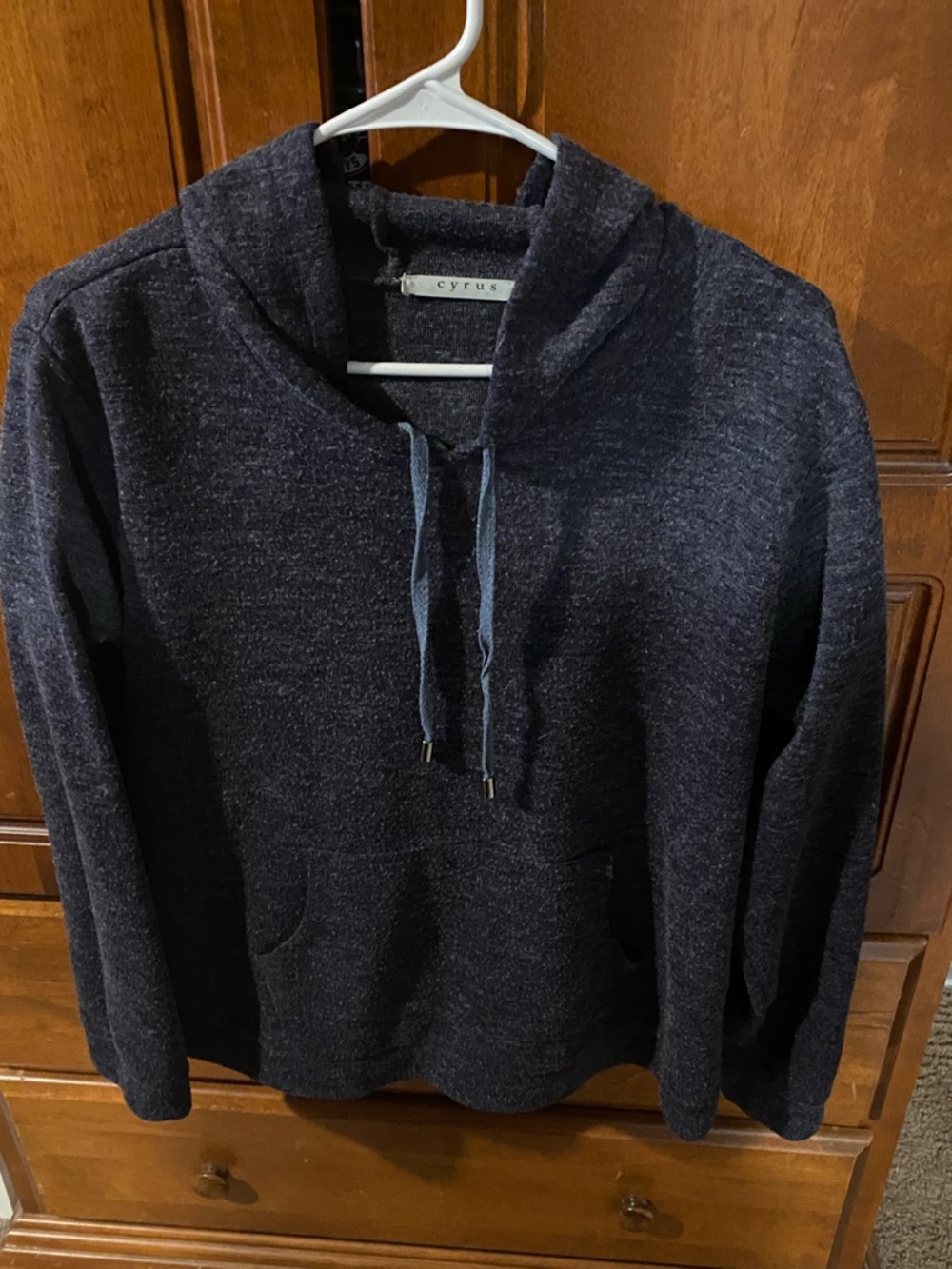 Cyrus ladies Navy Pullover Hoodie Sweater